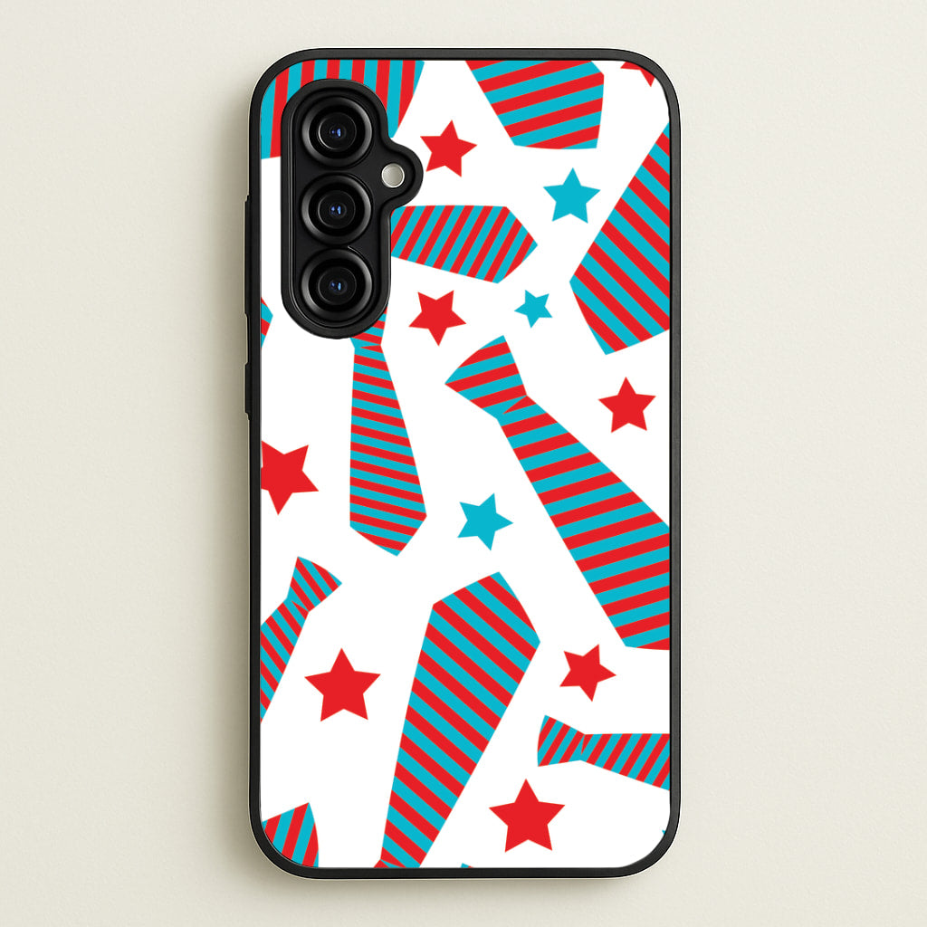 Tie And Stars Pattern Galaxy A54 Case