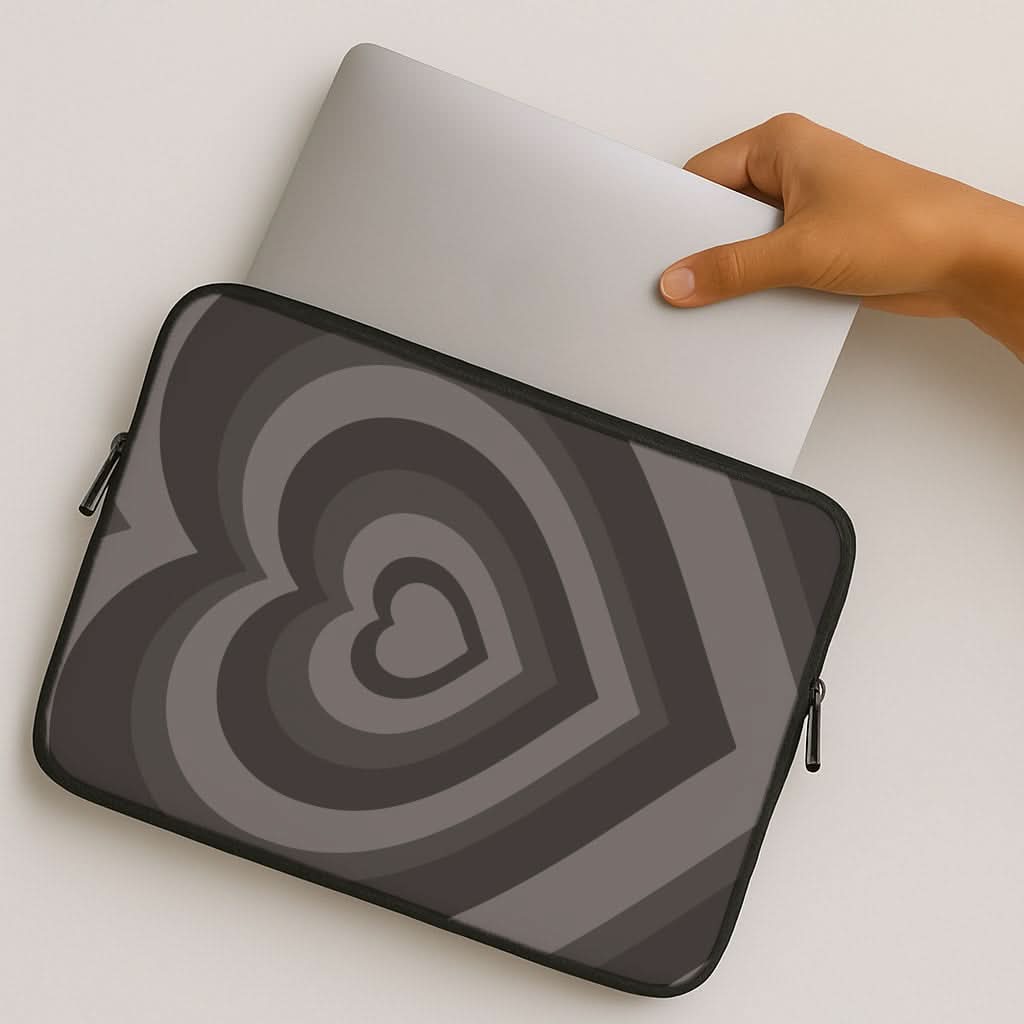 Abstract Black Heart MacBook Cover