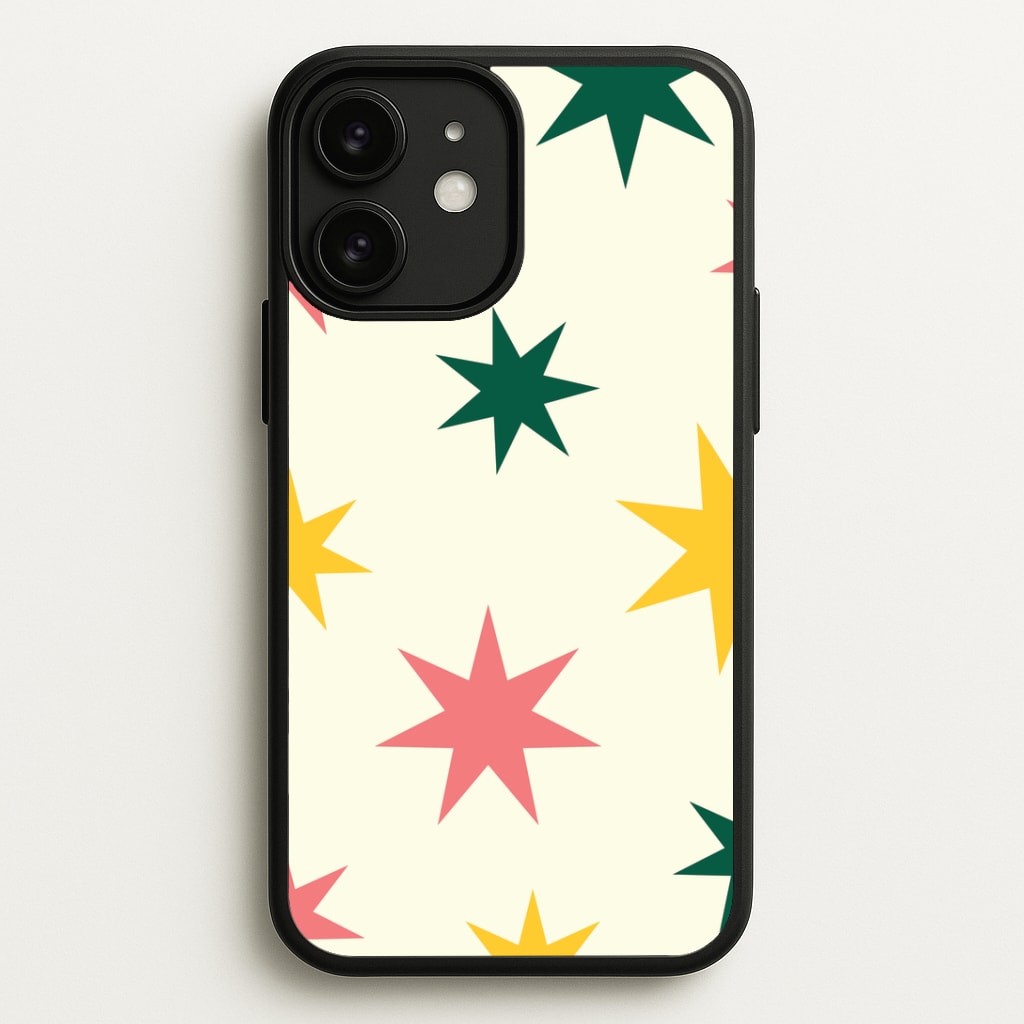 Colourful Christmas Stars Pattern iPhone 11 Case