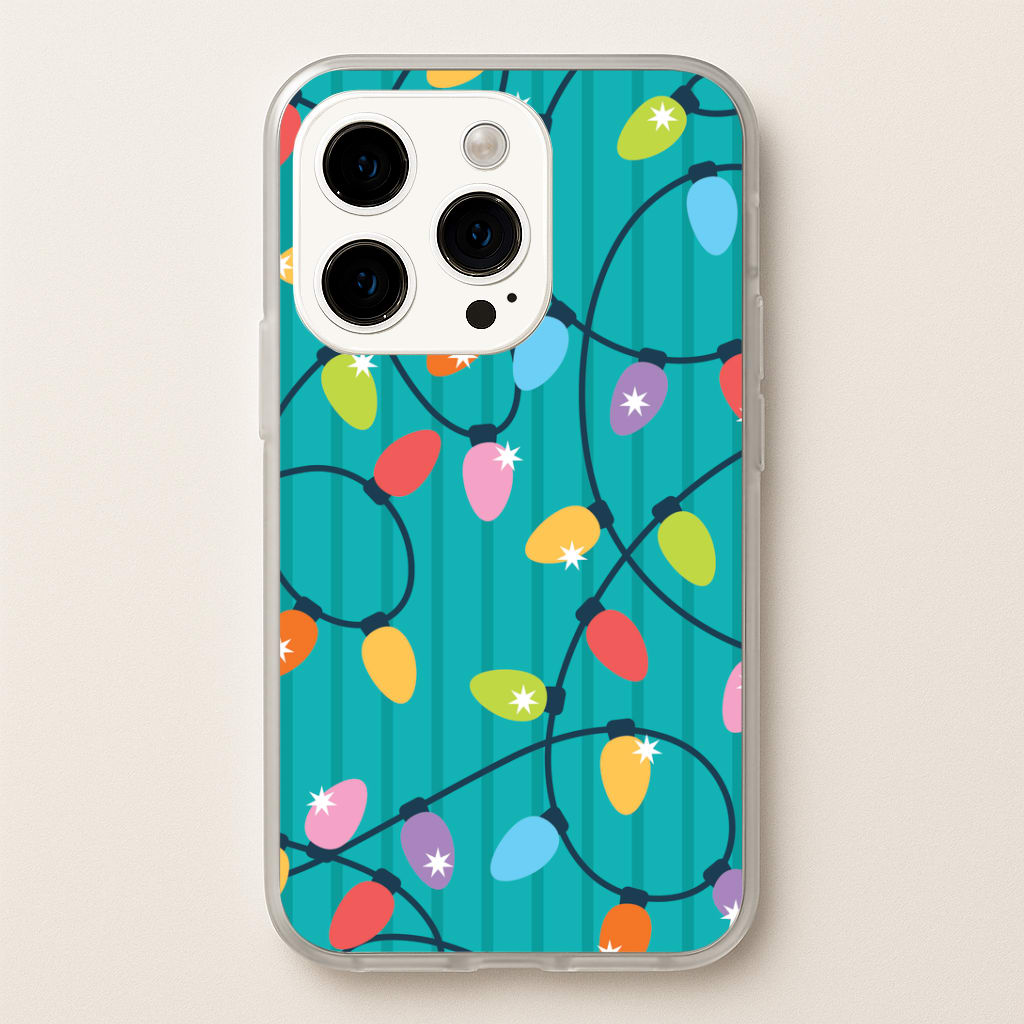 Funky Christmas Lights Pattern iPhone 15 Pro Case