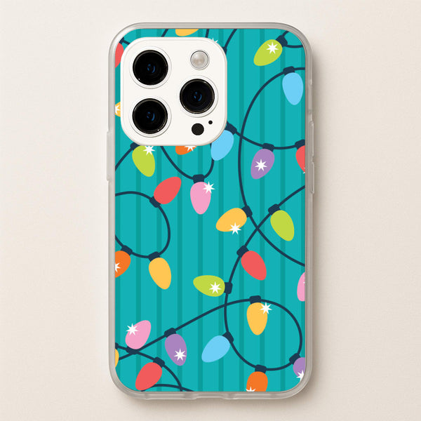 Funky Christmas Lights Pattern iPhone 14 Pro Case