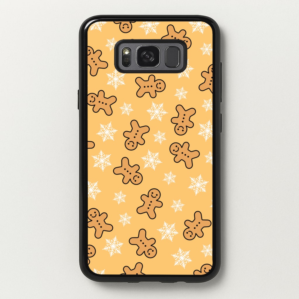 Cute Gingerbread And Snowflakes Pattern Galaxy S8 Plus Case
