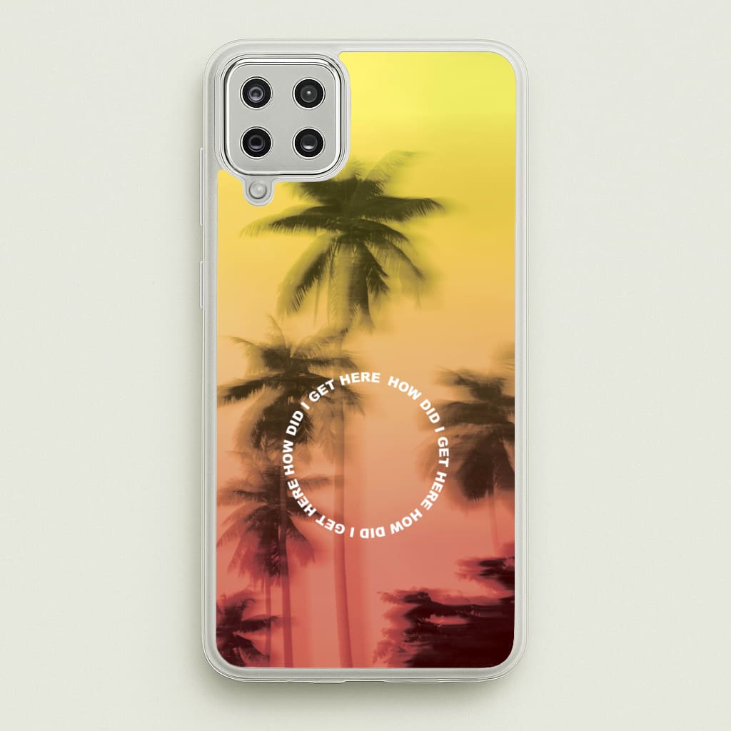 Palm Trees Circle Galaxy A12 Case