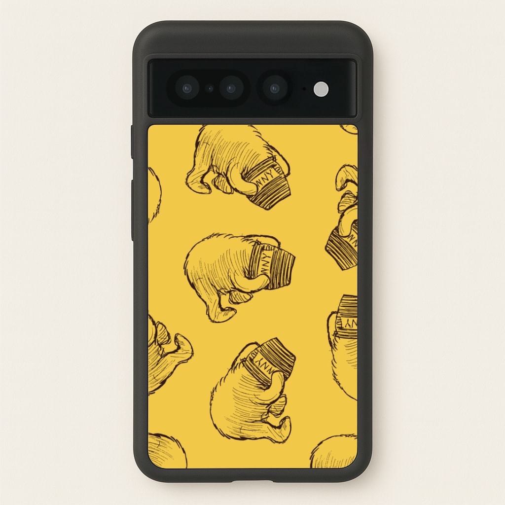 Winnie Honey Pot Pattern Google Pixel 7 Pro Case