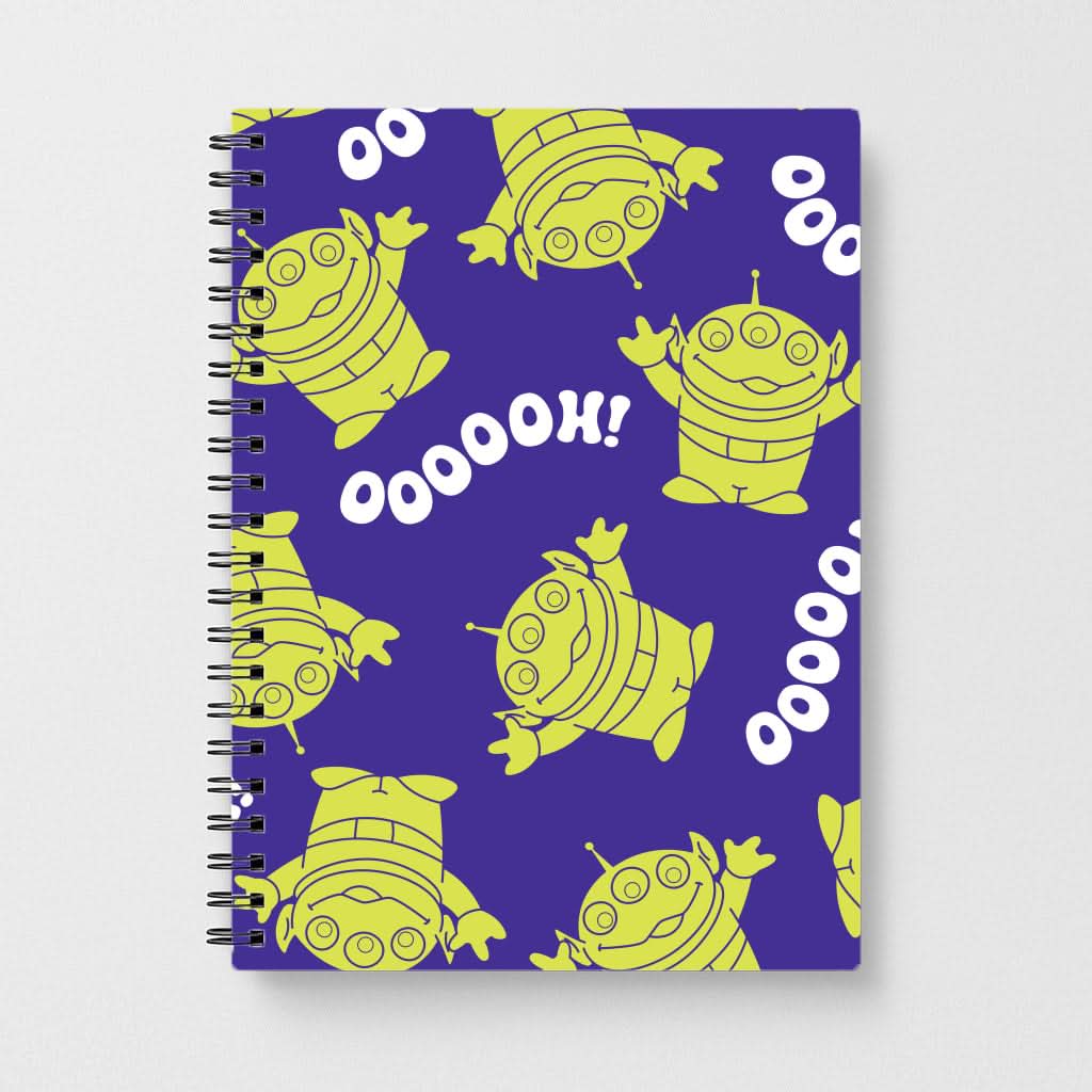 Toy Aliens Silhouette Pattern Notebook