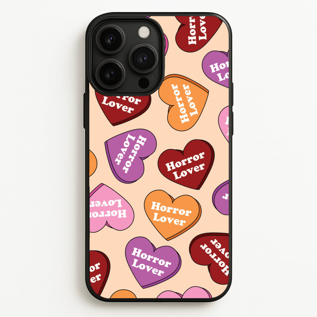 Horror Lover Hearts Pattern iPhone 13 Pro Case