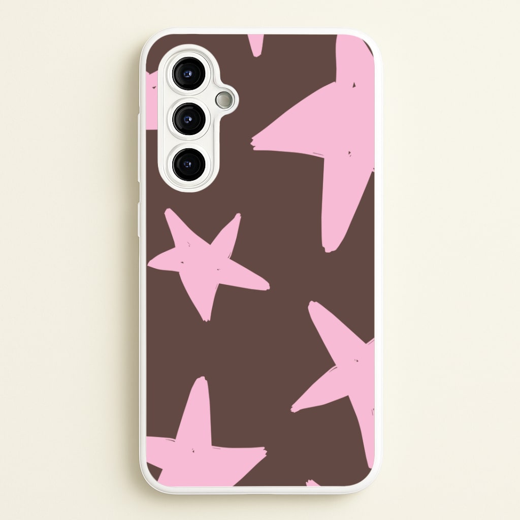 Chocolate & Strawberry Stars Galaxy A54 Case