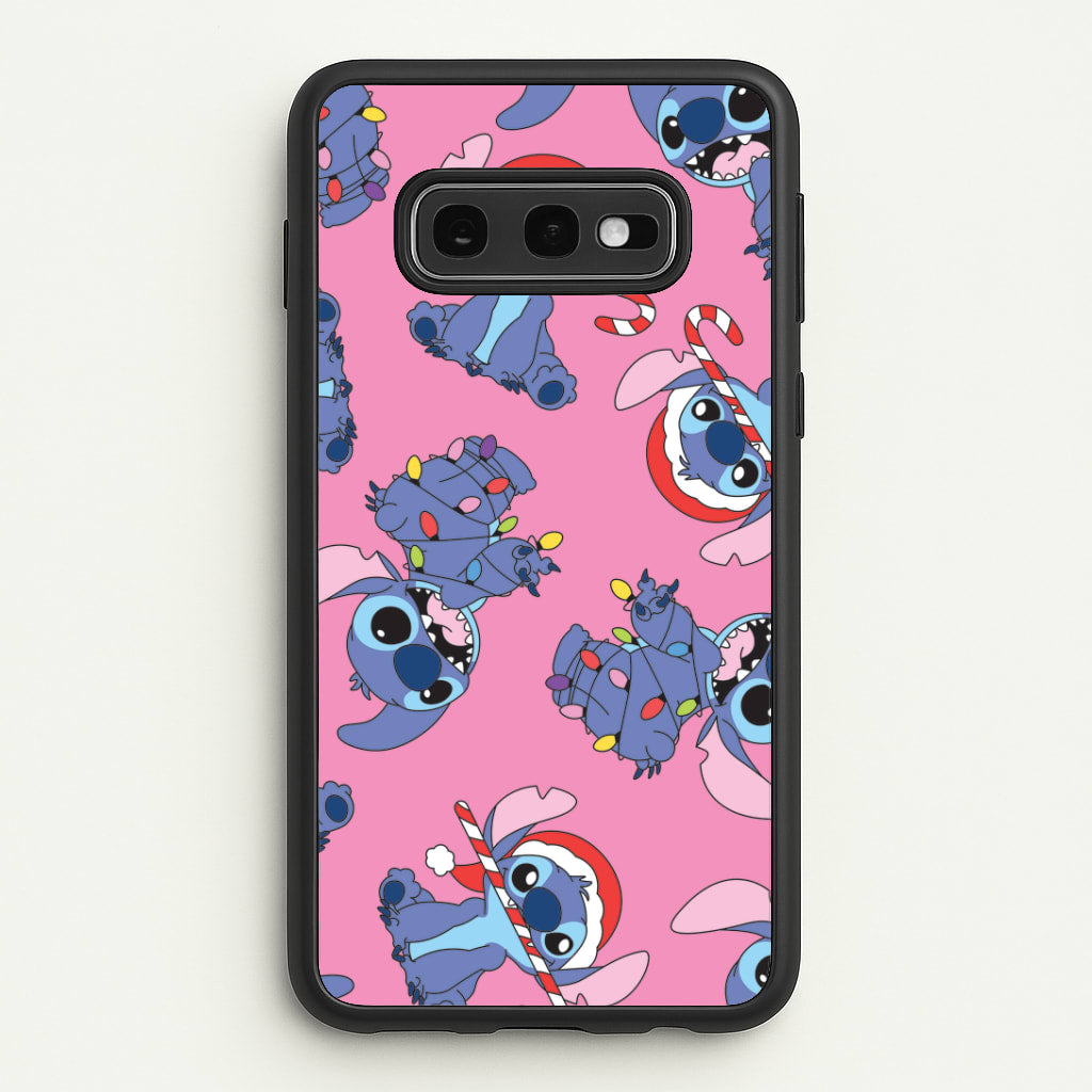 Christmas Cute Blue Alien Pattern Galaxy S10e Case