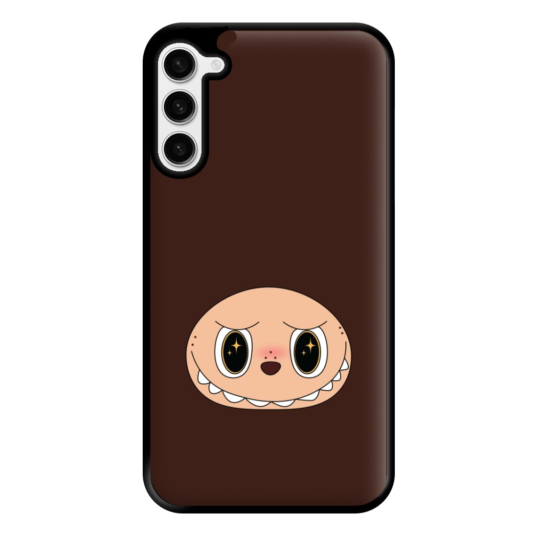 Cute Brown Monster Face Galaxy S23 Plus Case