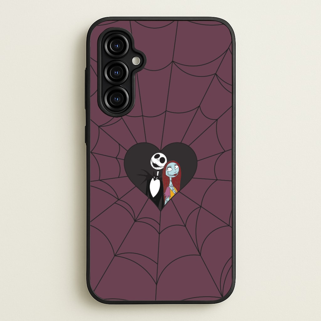 J And S Cobweb Heart Galaxy A54 Case