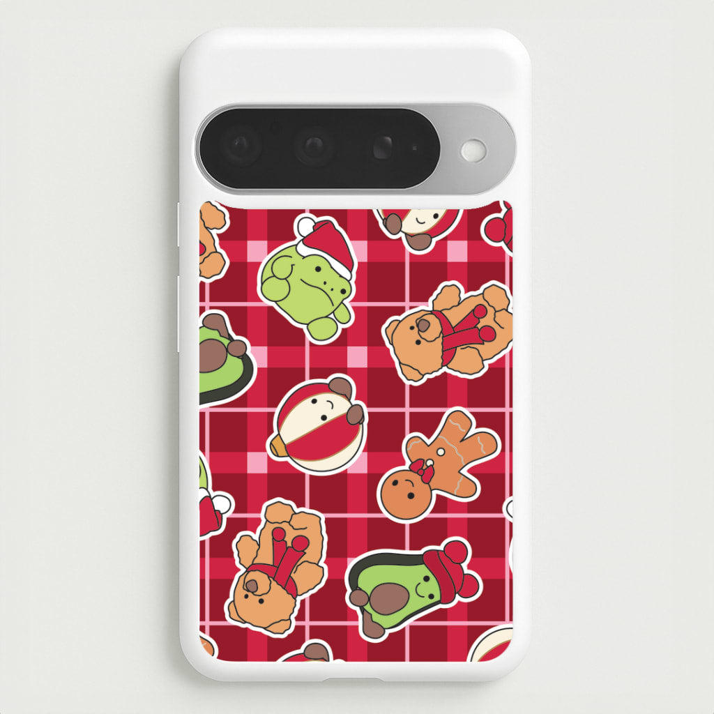 Christmas Plushies Tartan Pattern Google Pixel 10 Pro XL Case
