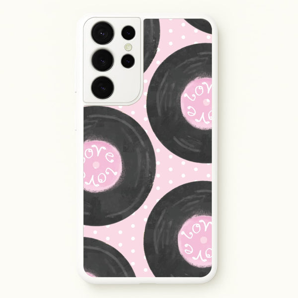Thrifted Vinyl Polka Pattern Galaxy S21 Ultra Case