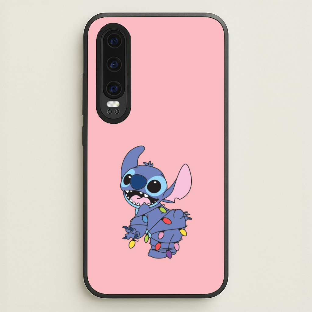 Cute Blue Alien Fairylights Huawei P30 Case