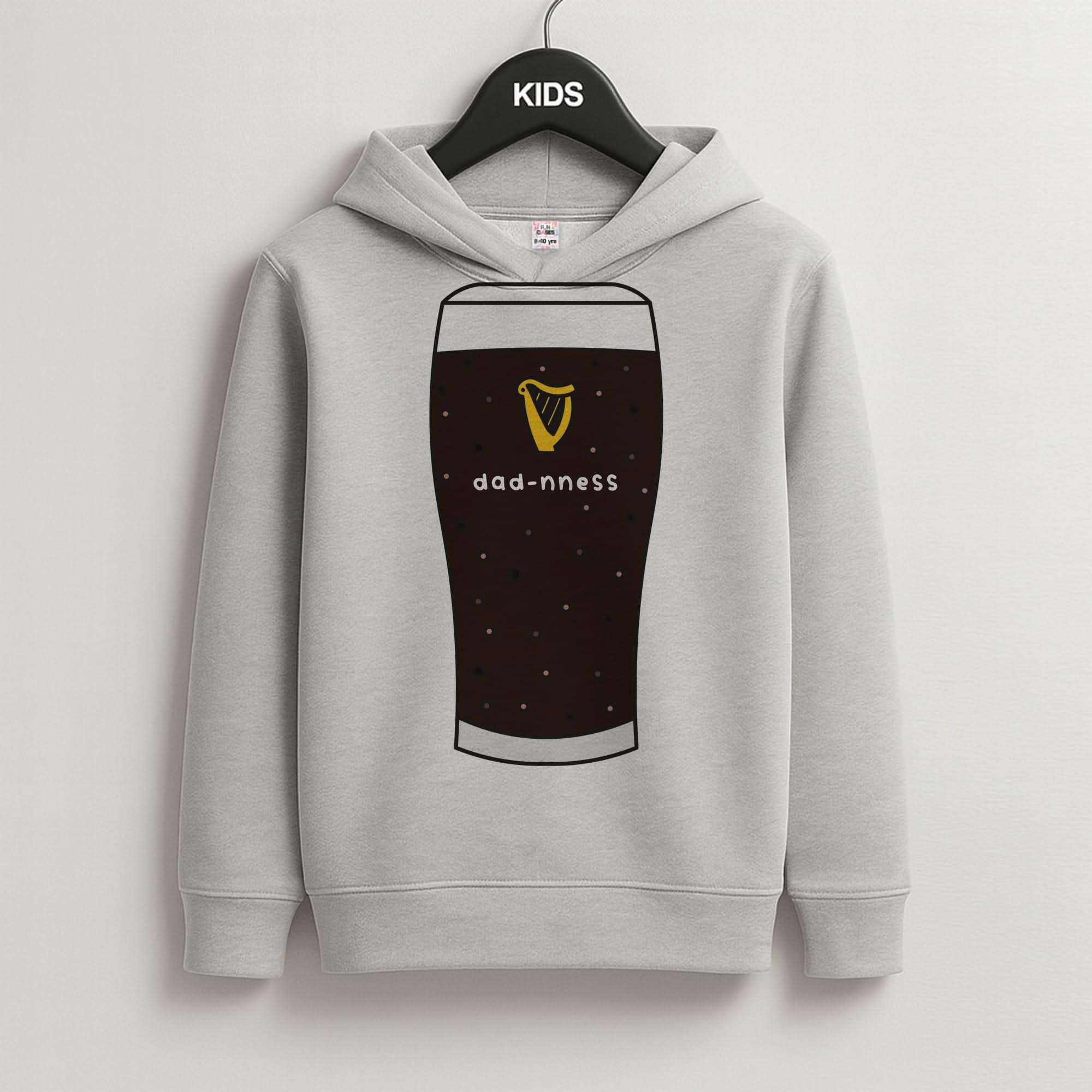 Dad-nness Grey Kids Hoodie
