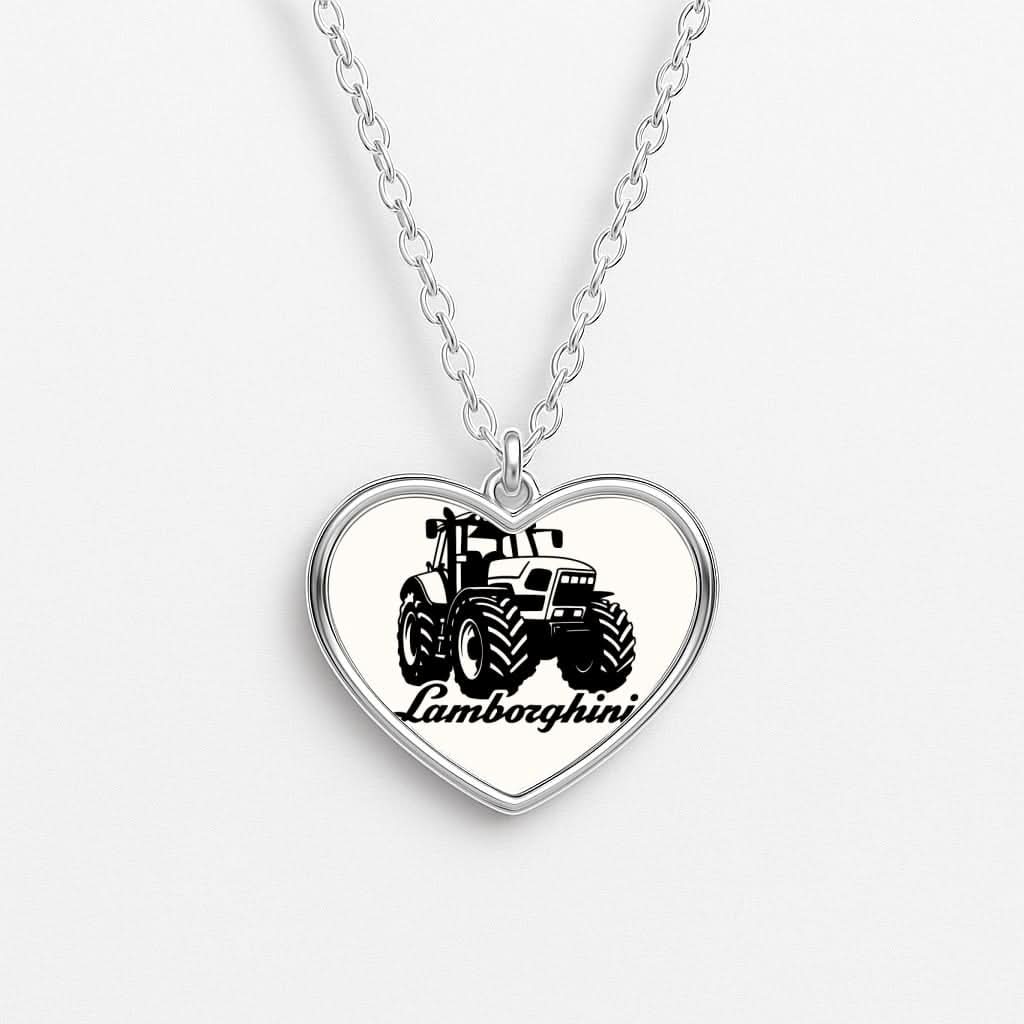 Lambo Tractor Heart Necklace