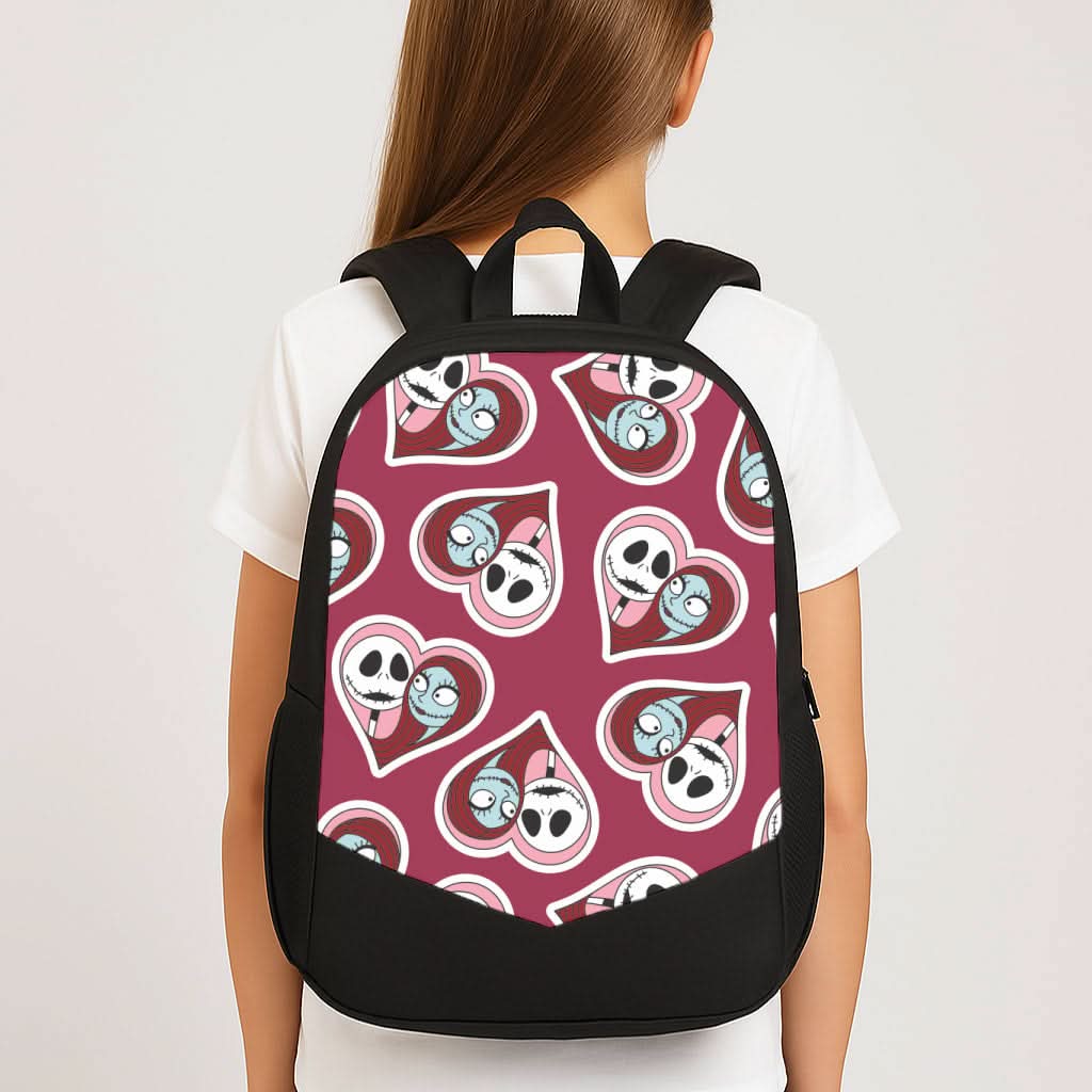 J And S Heart Pattern School Bag
