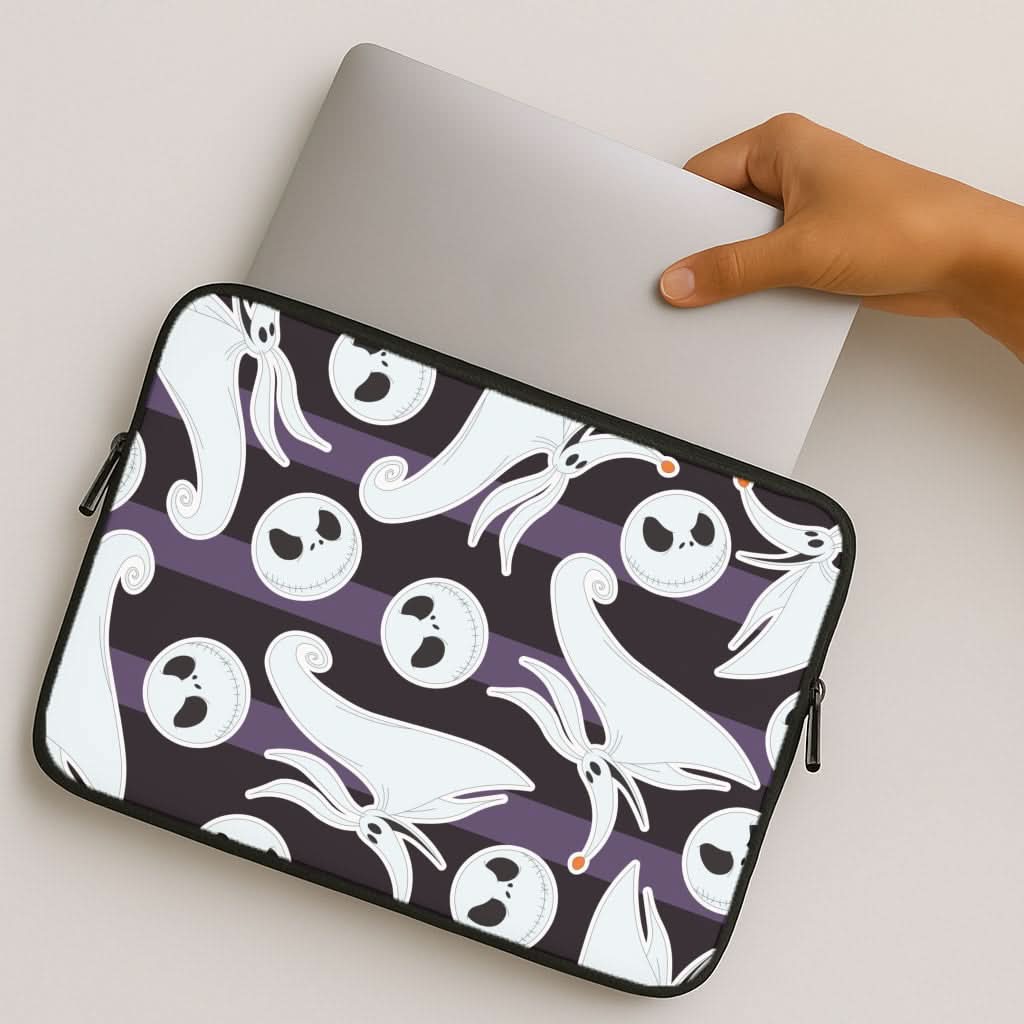 Skeleton Dog And Face Pattern MacBook Cover