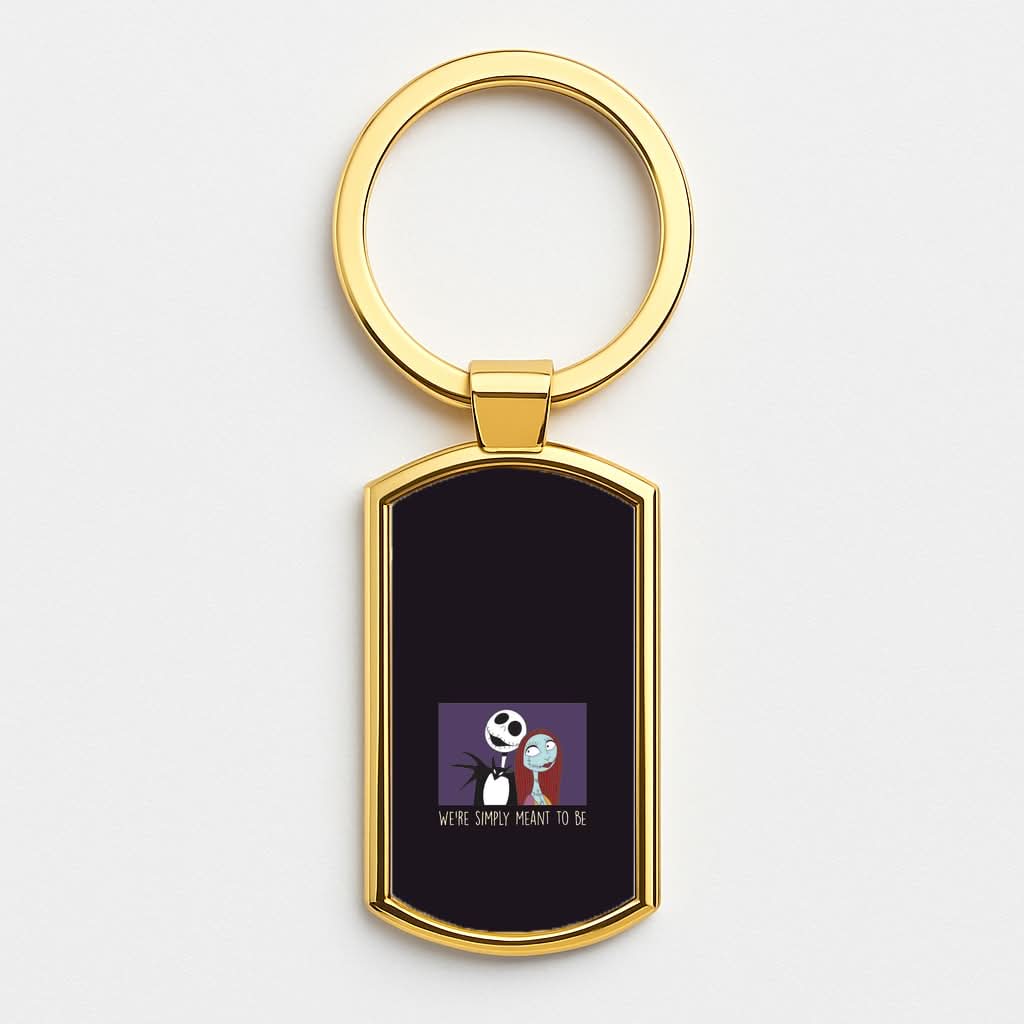 We're Simply Meant To Be Gold Keyring