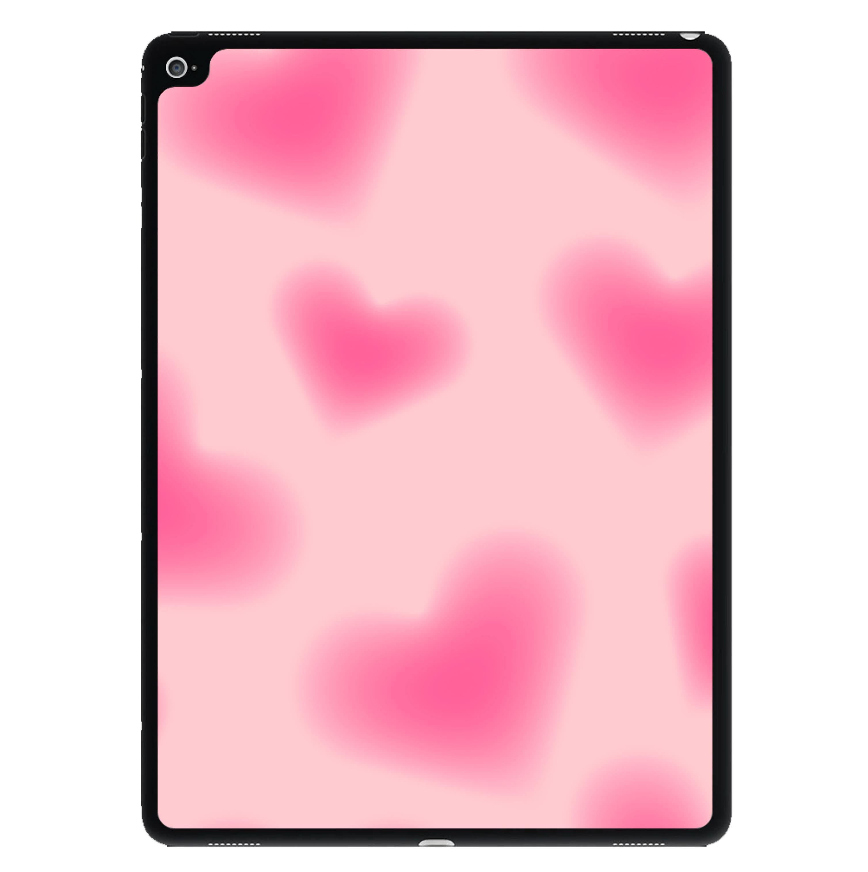 Gradient Red Hearts Pattern iPad Case