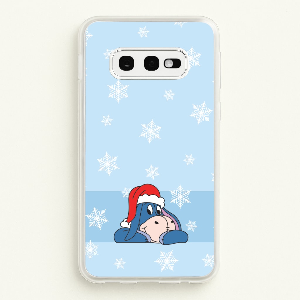 Cartoon Donkey Snowflakes Galaxy S10e Case