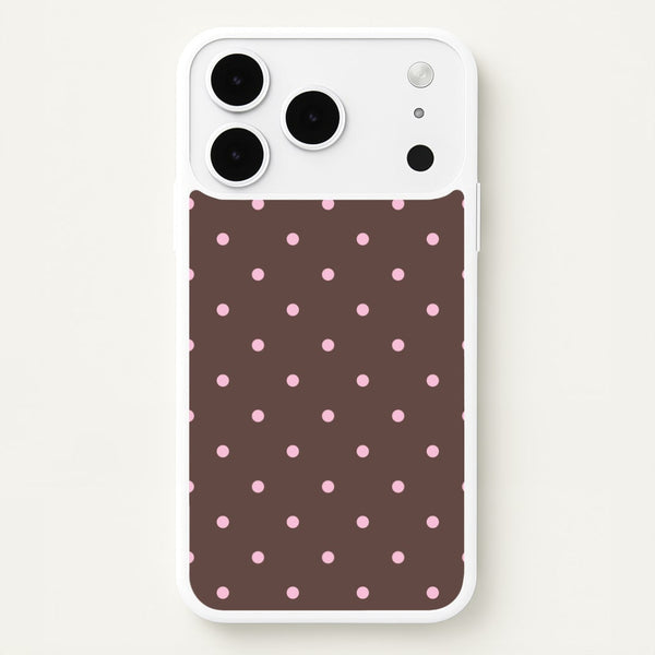 Chocolate & Strawberry Polka Dots iPhone 17 Pro Case