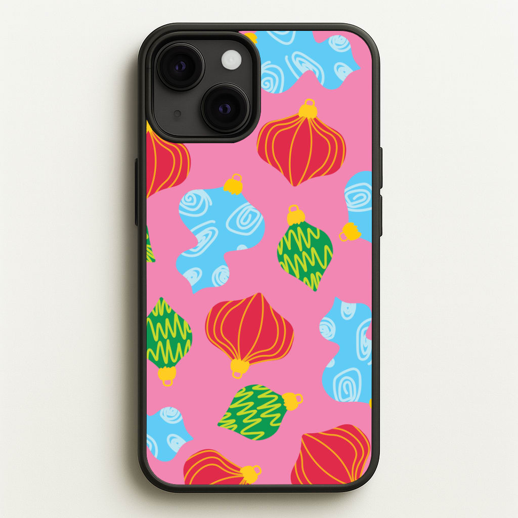 Abstract Christmas Baubles Pattern iPhone 13 Case