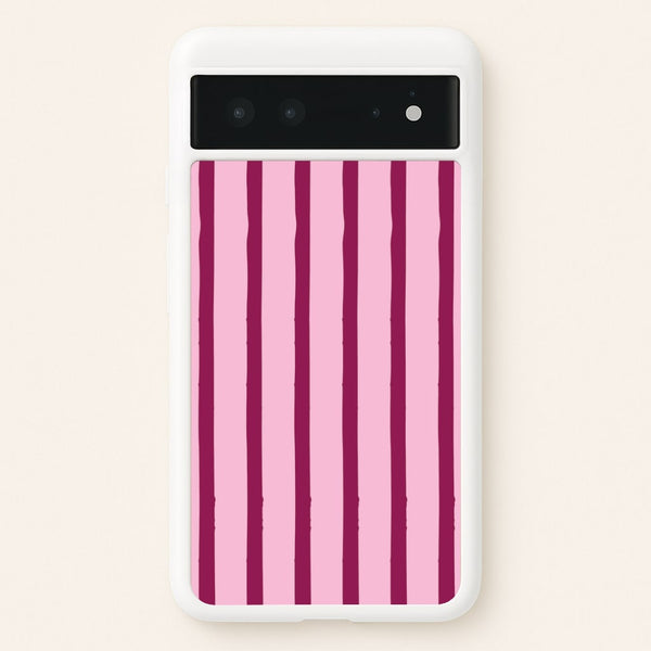 Strawberry Stripes Google Pixel 6 Case