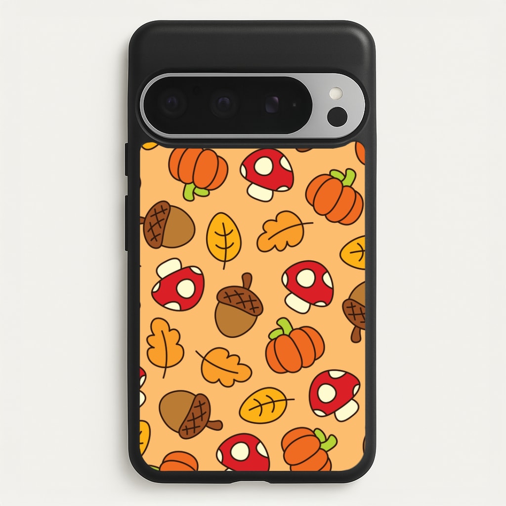 Cartoon Autumn Icons Pattern Google Pixel 9 Pro XL Case