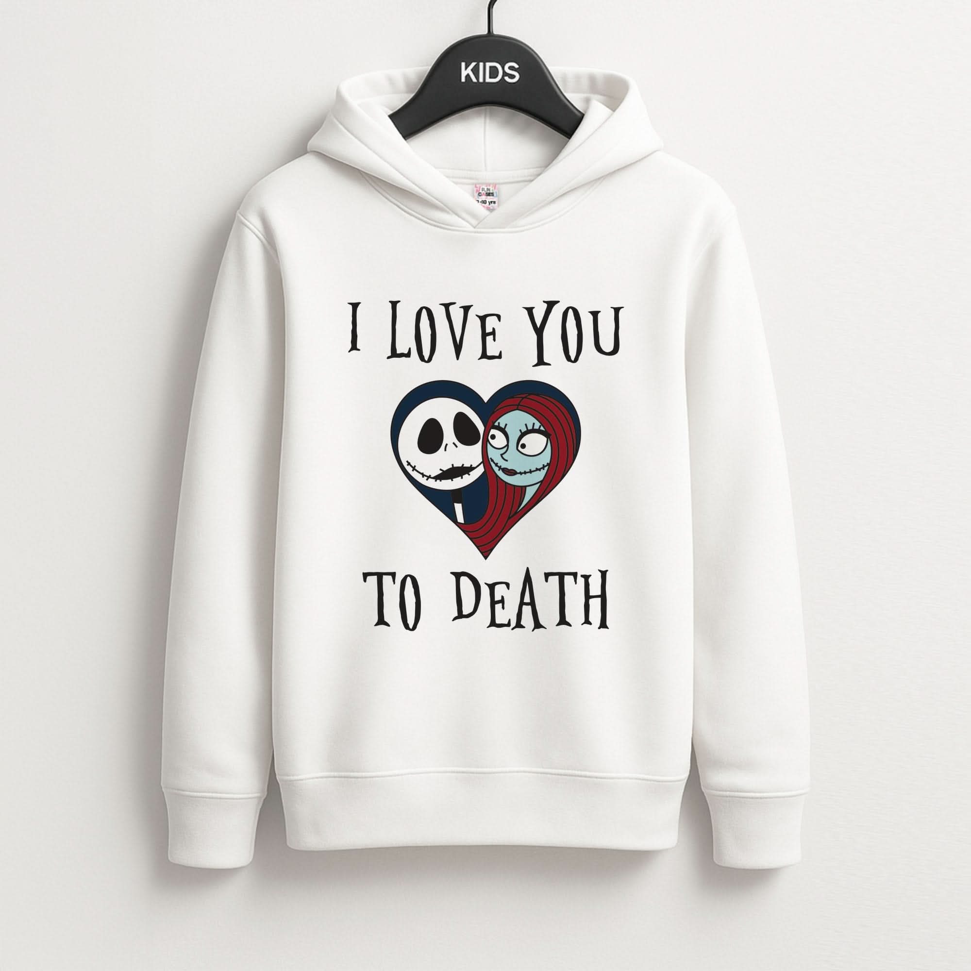 I Love You To Death Heart Kids Hoodie