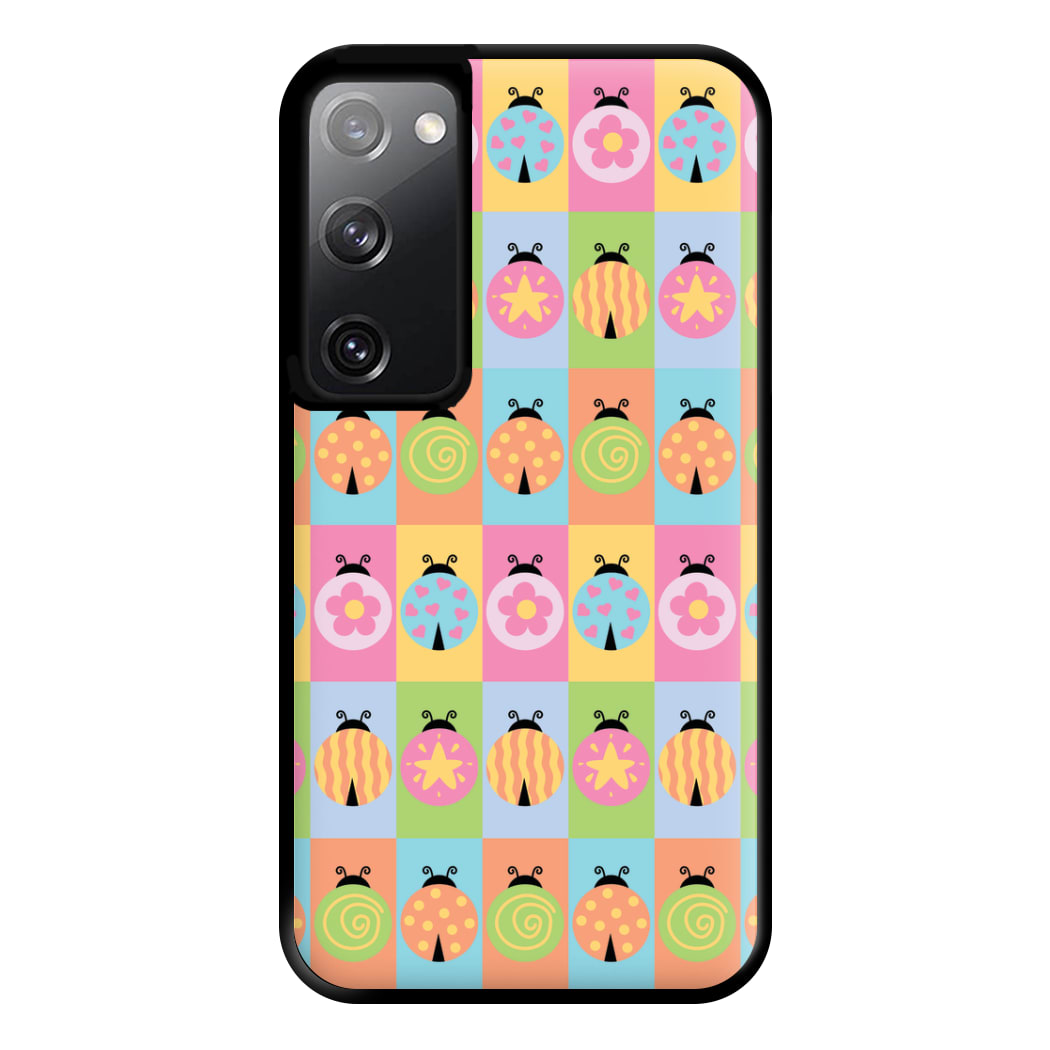 Cartoon Ladybugs Colourful Pattern Galaxy S20 Case