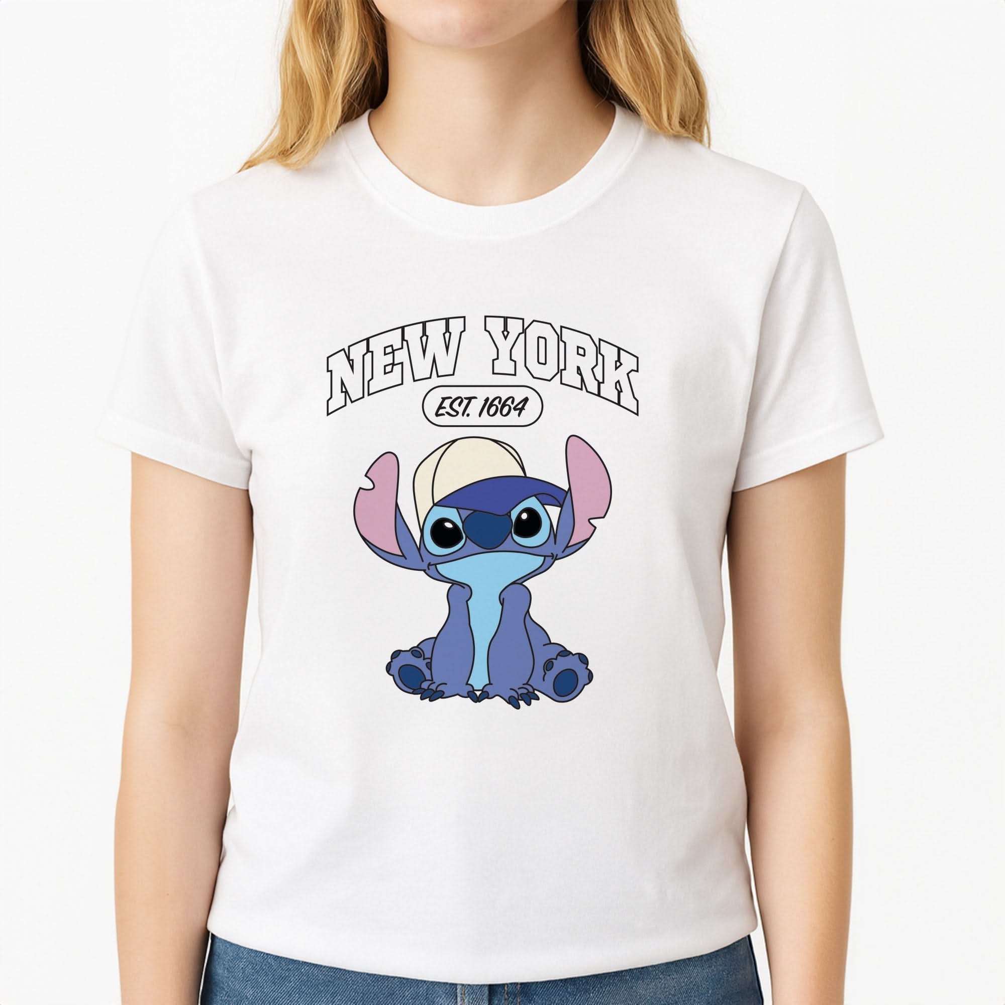 New York Blue Alien Womens T-Shirt
