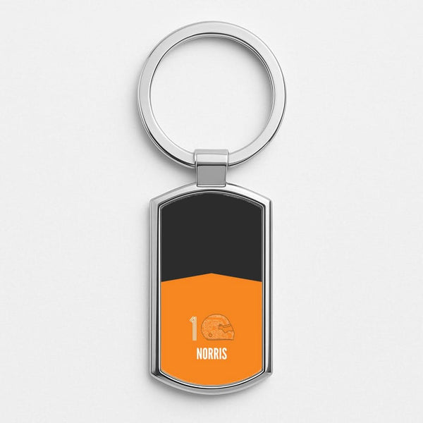 Norris Helmet 2026 Silver Metal Keyring