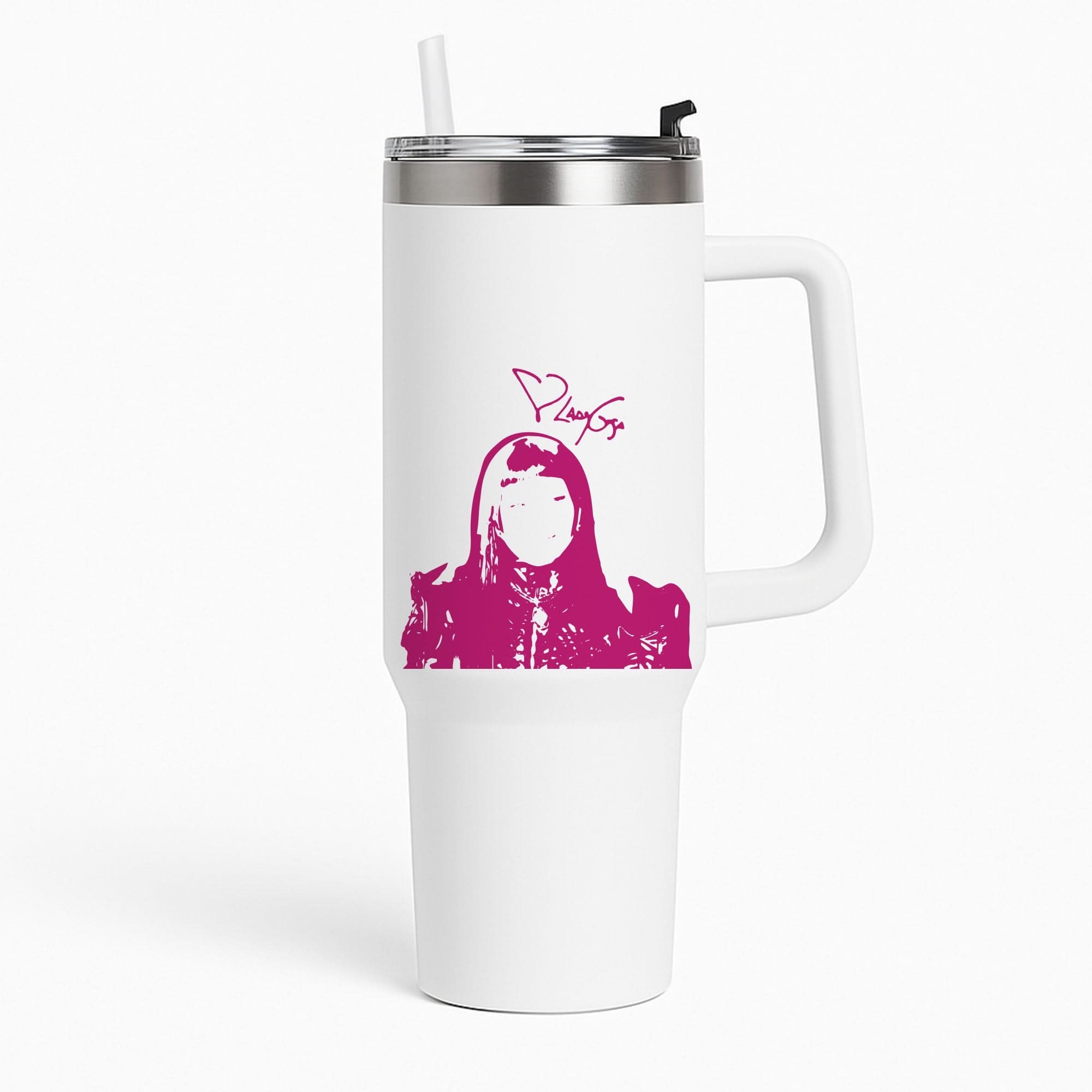 Pink Gaga Silhouette Tumbler