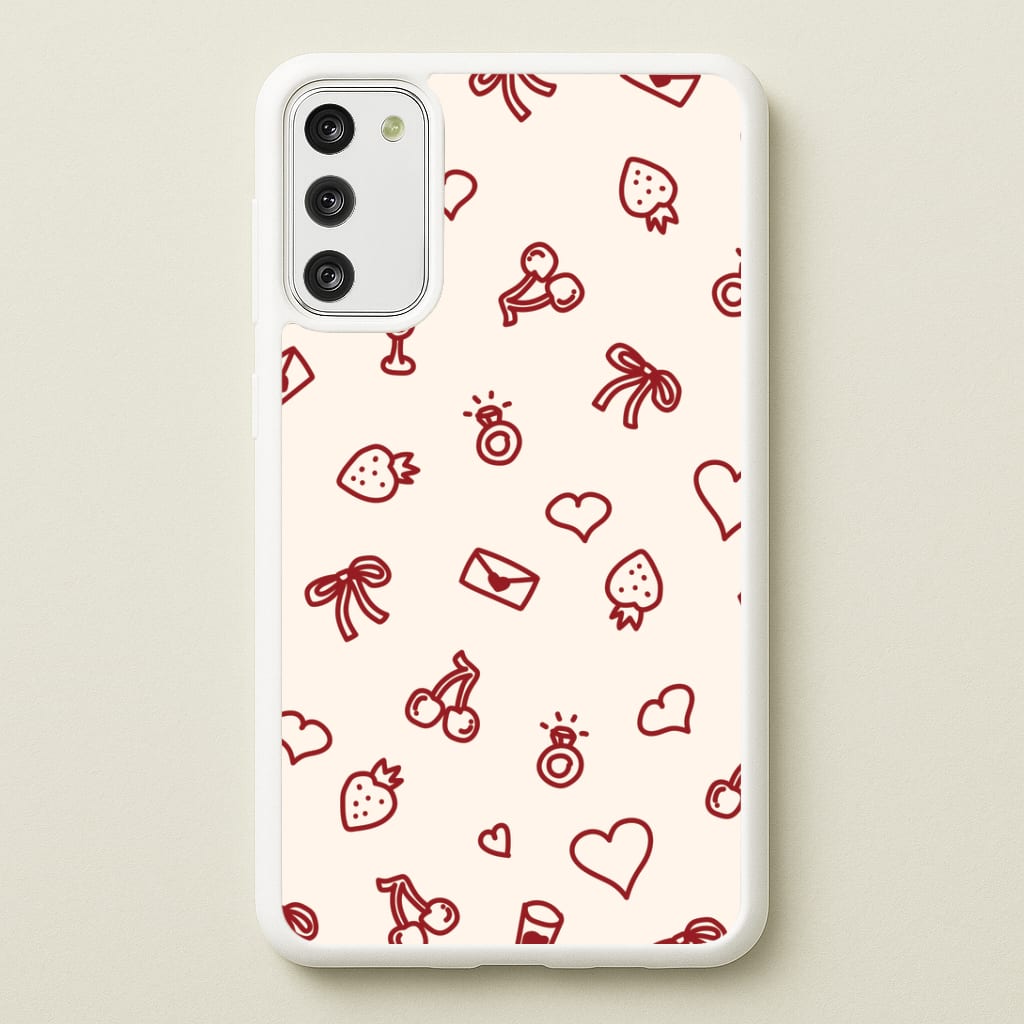 Valentines Doodles Galaxy S20 Case