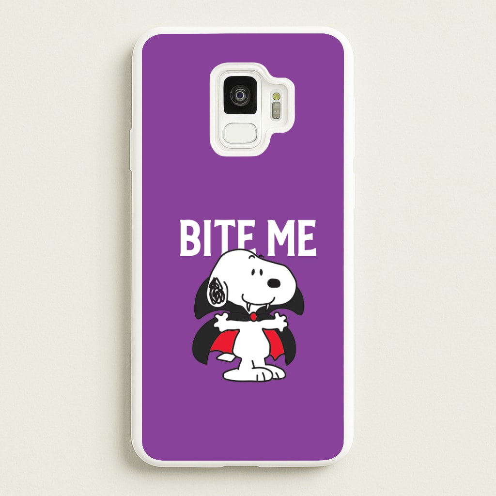 Bite Me Cartoon Beagle Galaxy S9 Case