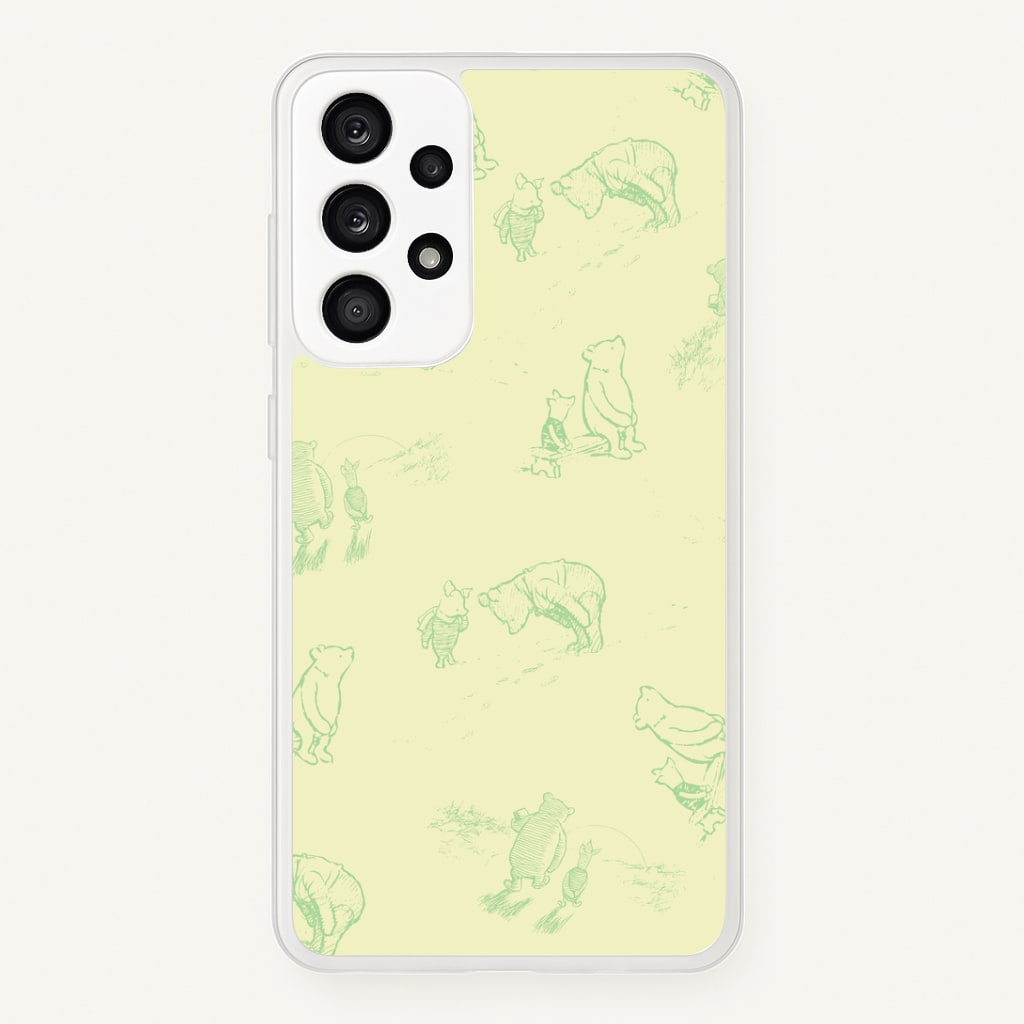 Sketched Winnie Pattern Galaxy A33 Case