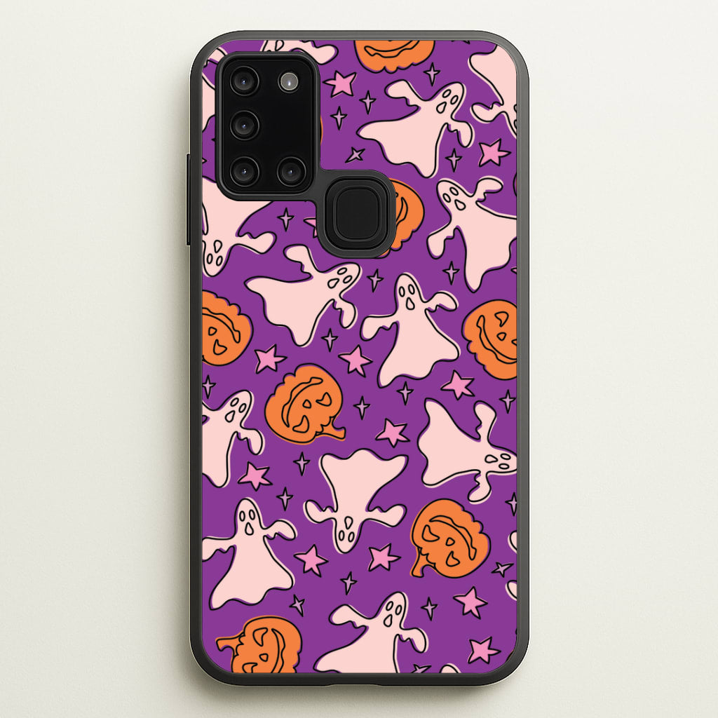 Abstract Halloween Pattern Galaxy A21s Case