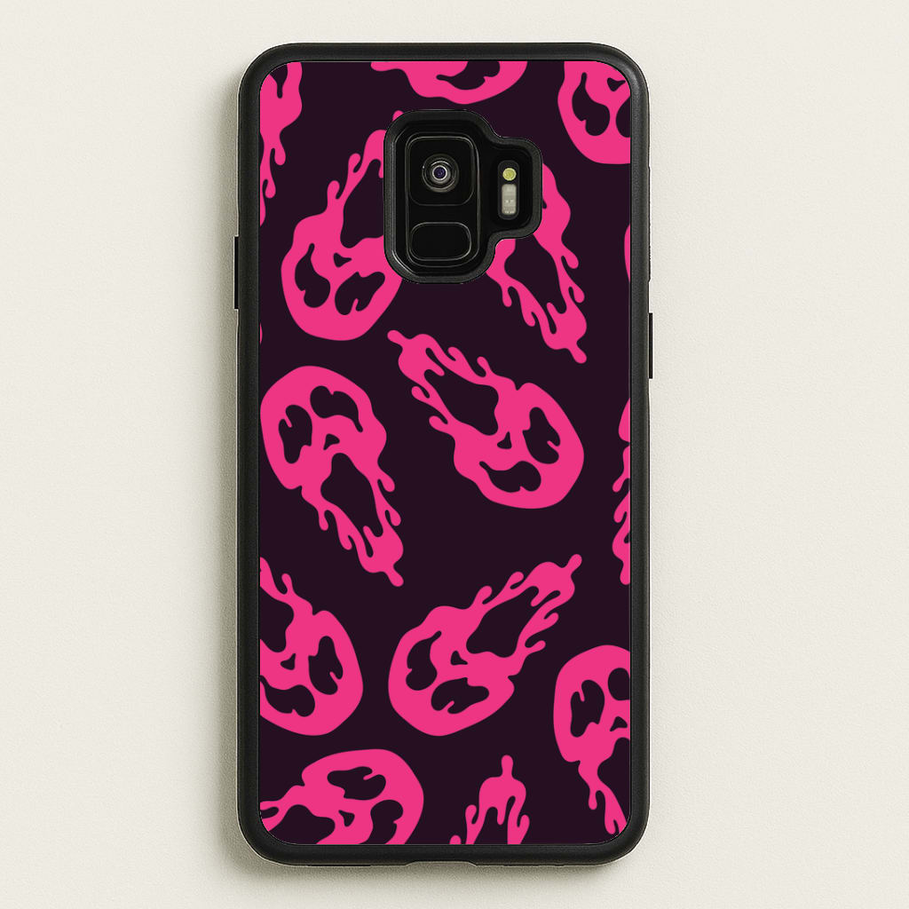 Trippy Ghost Face Pattern Galaxy S9 Case