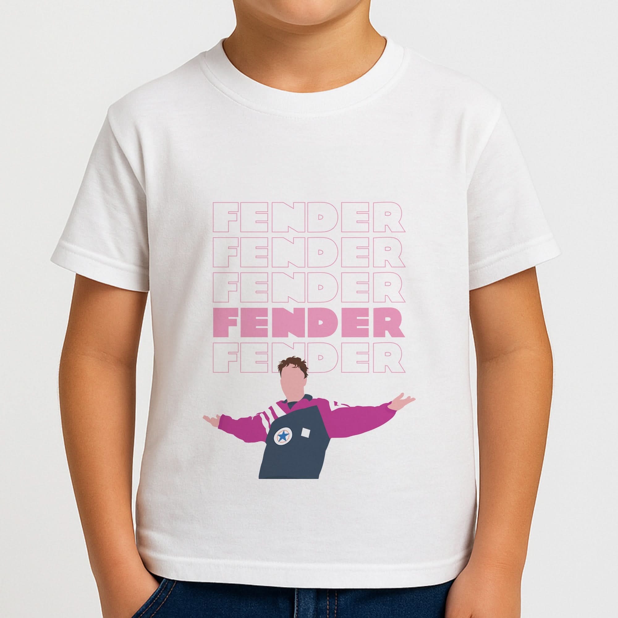 Fender Pink Sports Jersey Boys T-Shirt