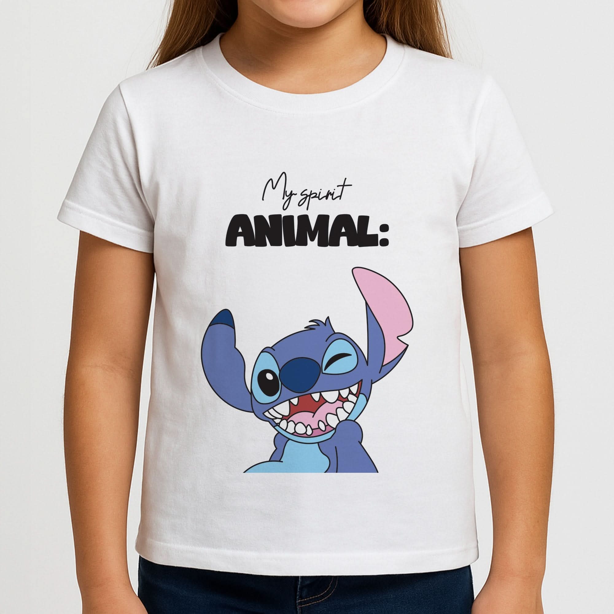My Sprit Animal Blue Alien Girls T-Shirt