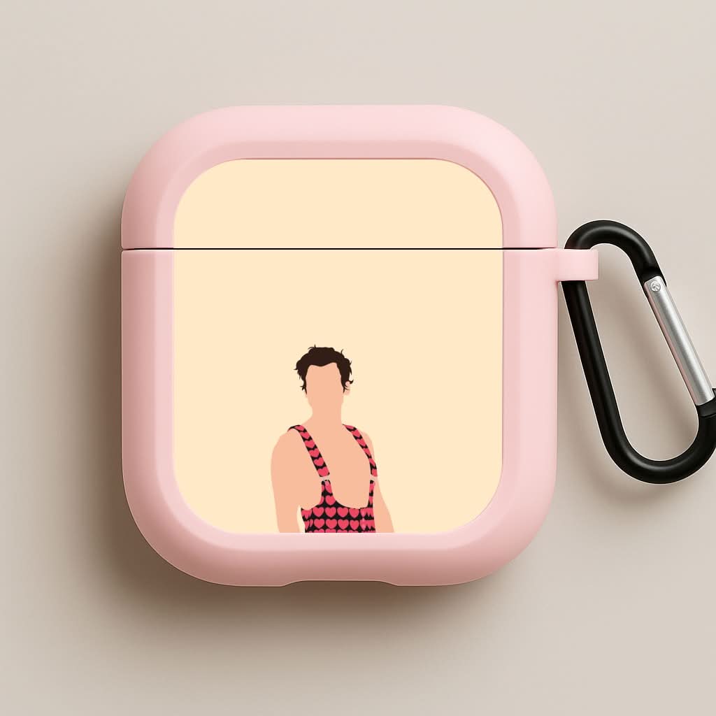 Harry Heart Jumpsuit Pink AirPods Case