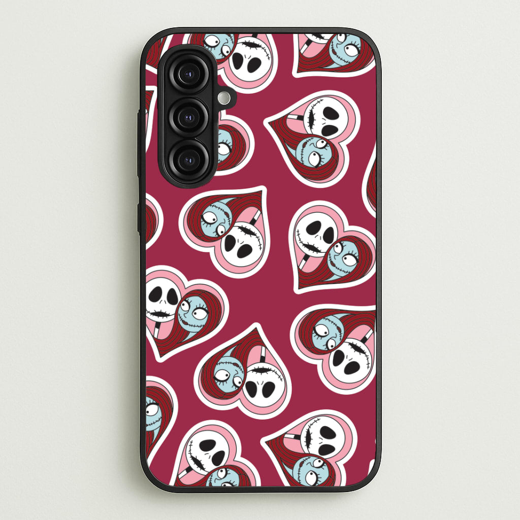 J And S Heart Pattern Galaxy A16 Case