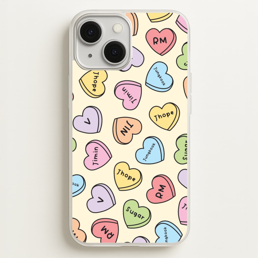 K-Pop Band Members Love Hearts Pattern iPhone 13 Case