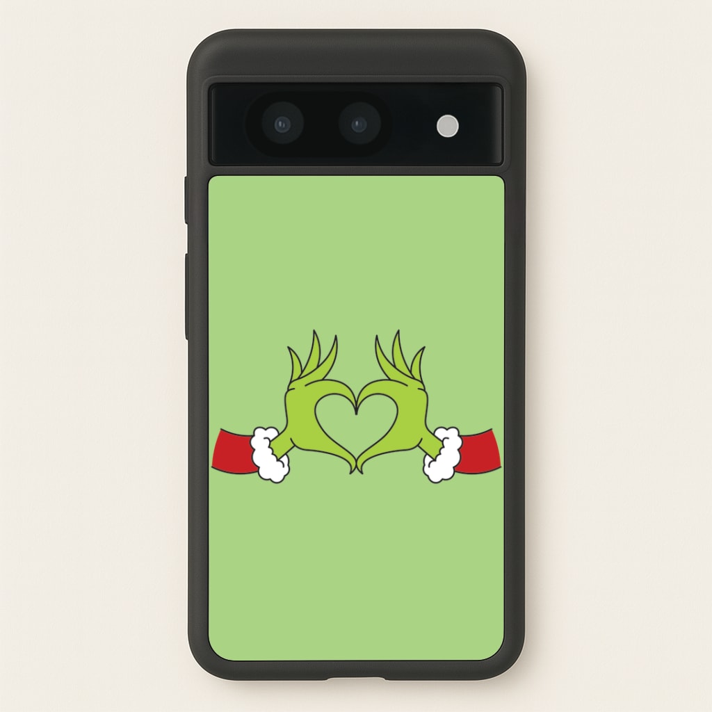 Christmas Green Heart Google Pixel 8a Case
