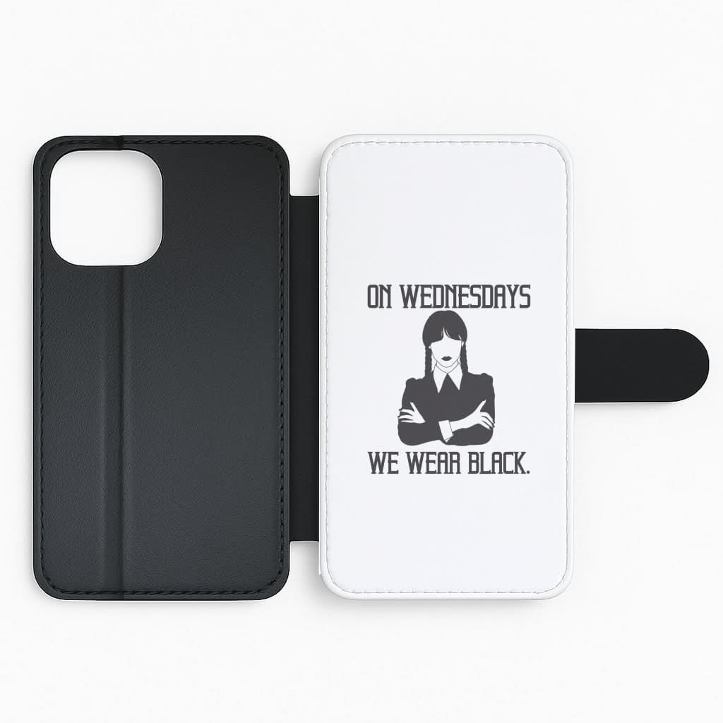 On Wednesdays We Wear Black Flip Phone Case