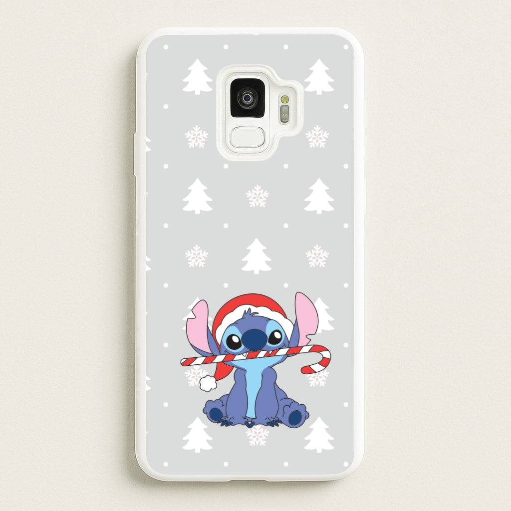 Cute Blue Alien Candycane Galaxy S9 Case