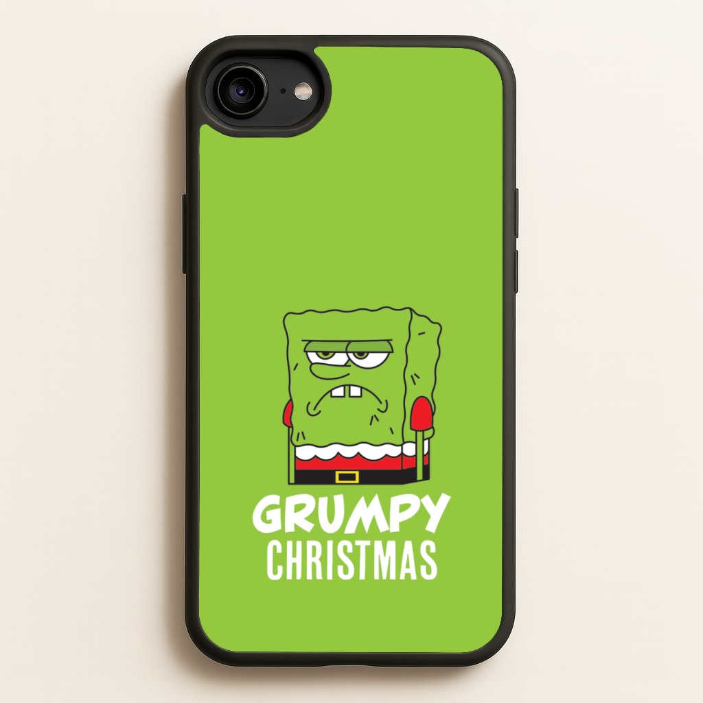 Grumpy Christmas Cartoon Sponge iPhone 6 / 7 / 8 / SE Case