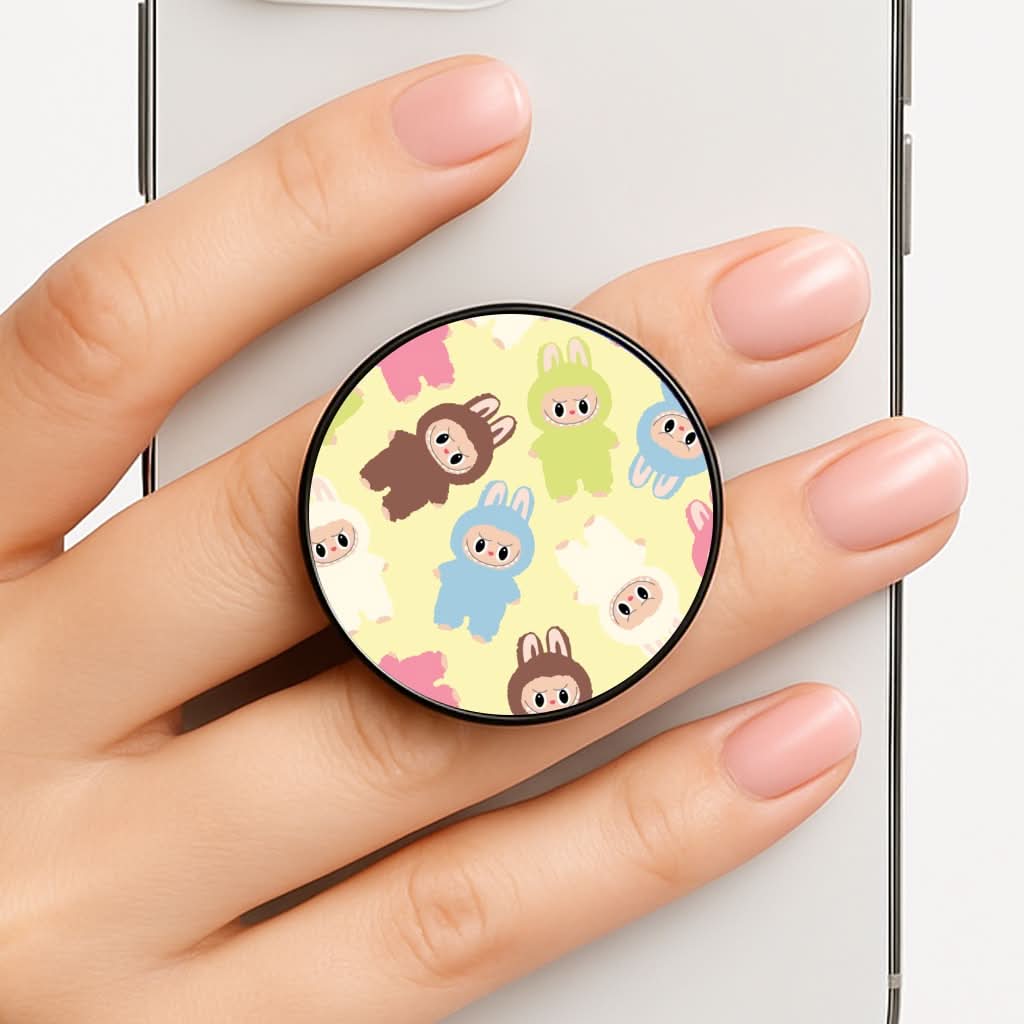 Colourful Little Monsters Pattern Phone Grip