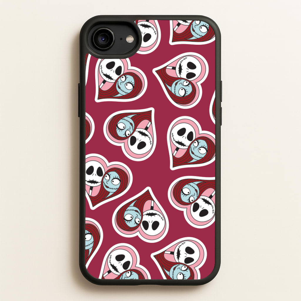 J And S Heart Pattern iPhone 6 / 7 / 8 / SE Case