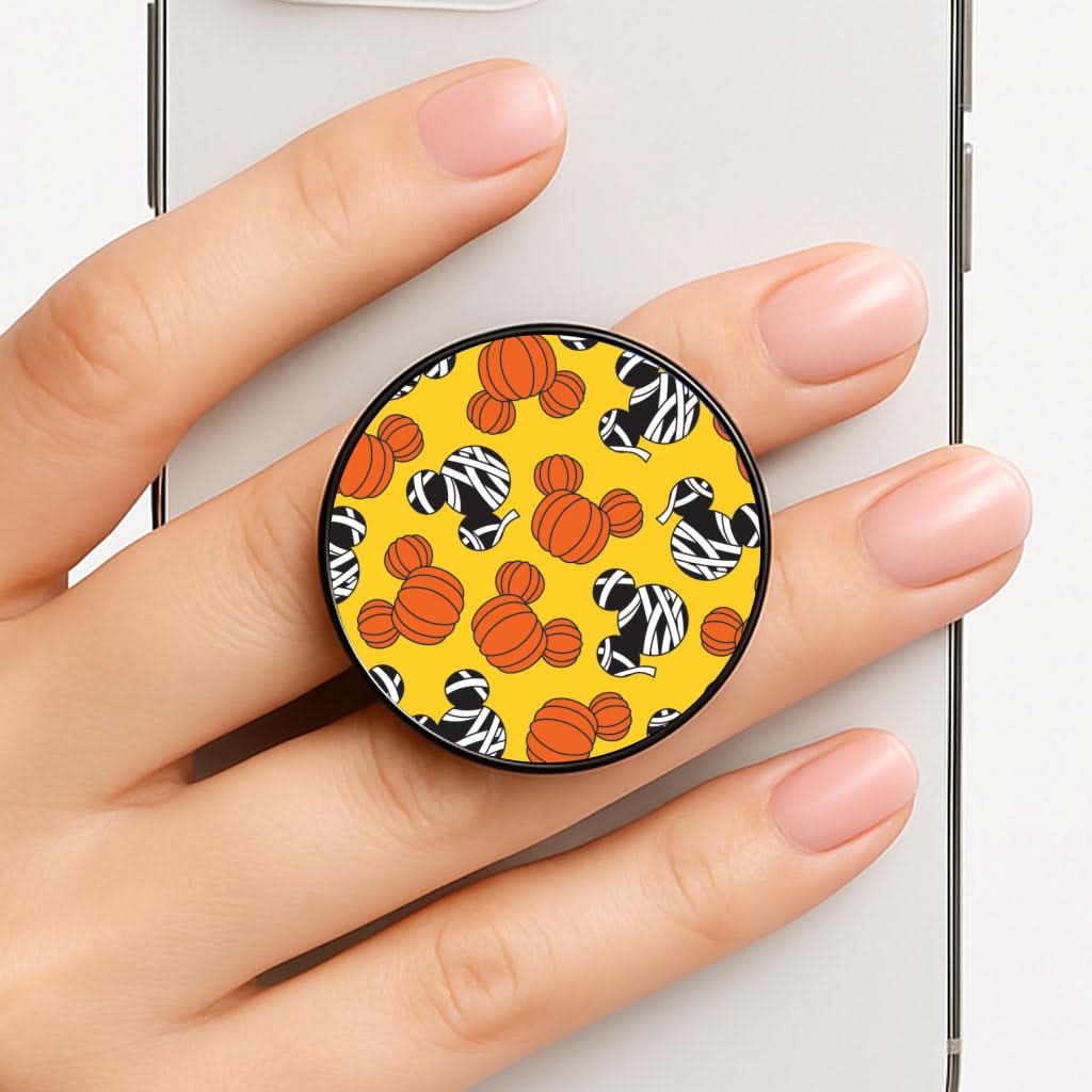 Pumpkin And Mummy Mouse Pattern Phone Grip